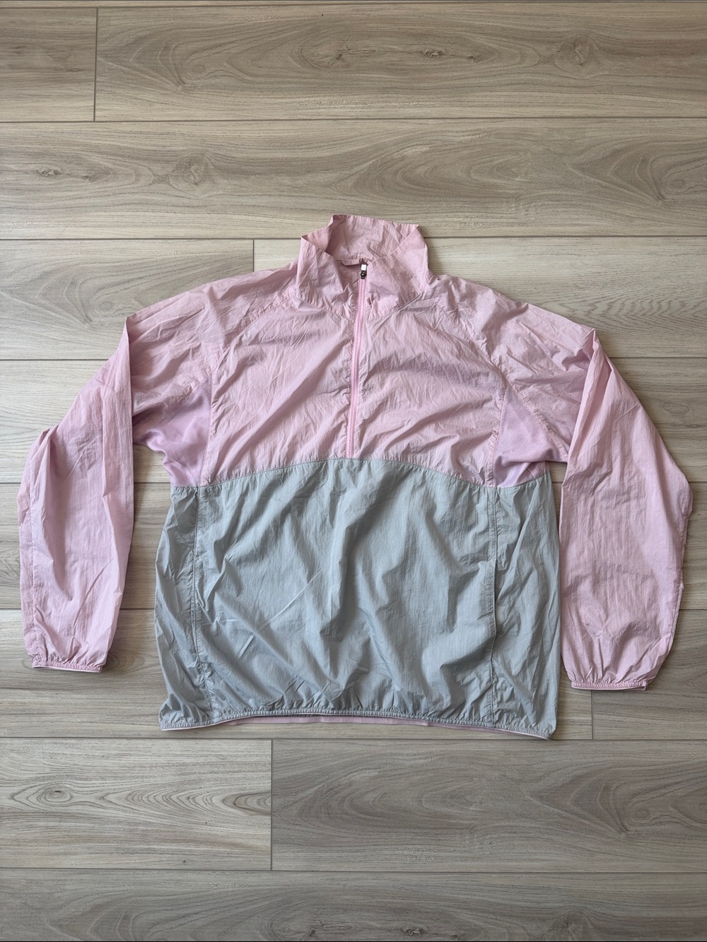 Uniqlo Two-Tone Sun Protect Jacket - Pink & Light Gray